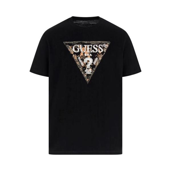 Guess  Camisetas y camisas Negro - Camiseta logotipo triángulo - L - Ref. M5YI15 I3Z14
