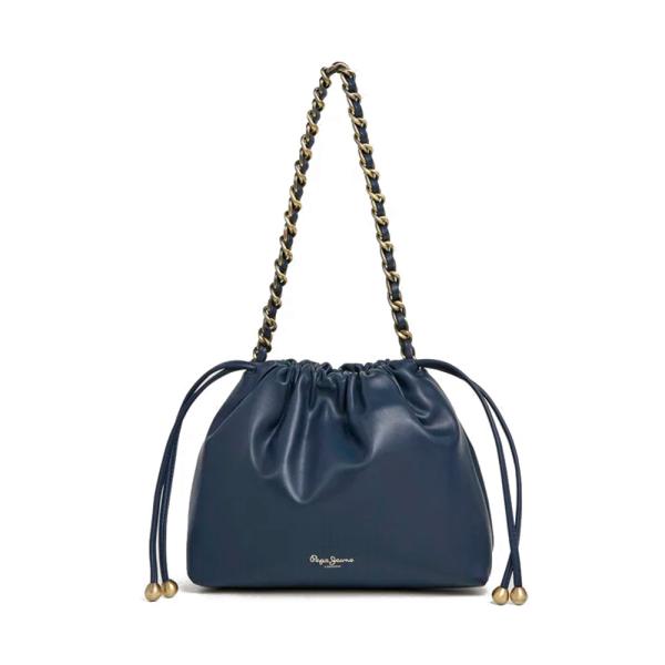 Pepe Jeans borsa hobo in similpelle - U blu navy- Ref.
