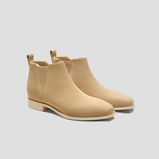 VIVAIA Square-Toe Slip-On Chelsea Boots (Ryan Slip-On)|NUDE PEACH|2.5-3