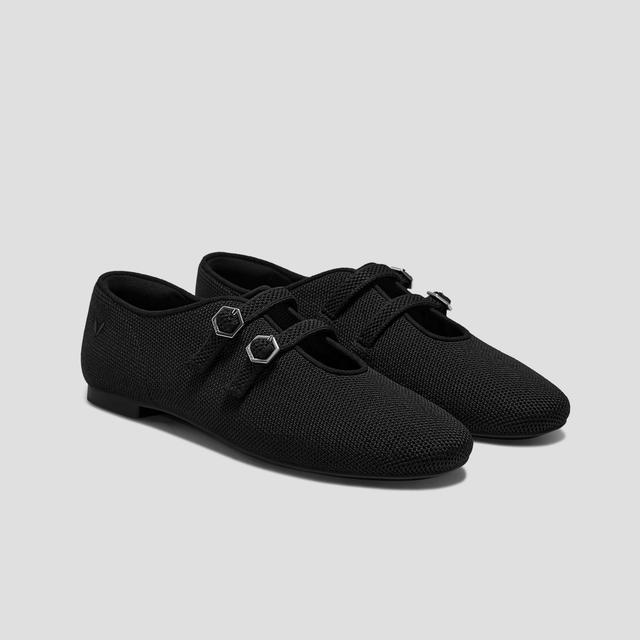 VIVAIA Twin-Strap Flats（Natalie）|BLACK|EU 40