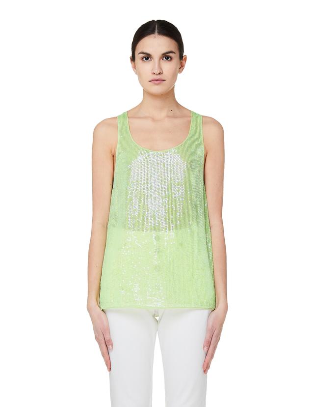Ashish Green Sequin Embroidered Party Top | Evening Glam