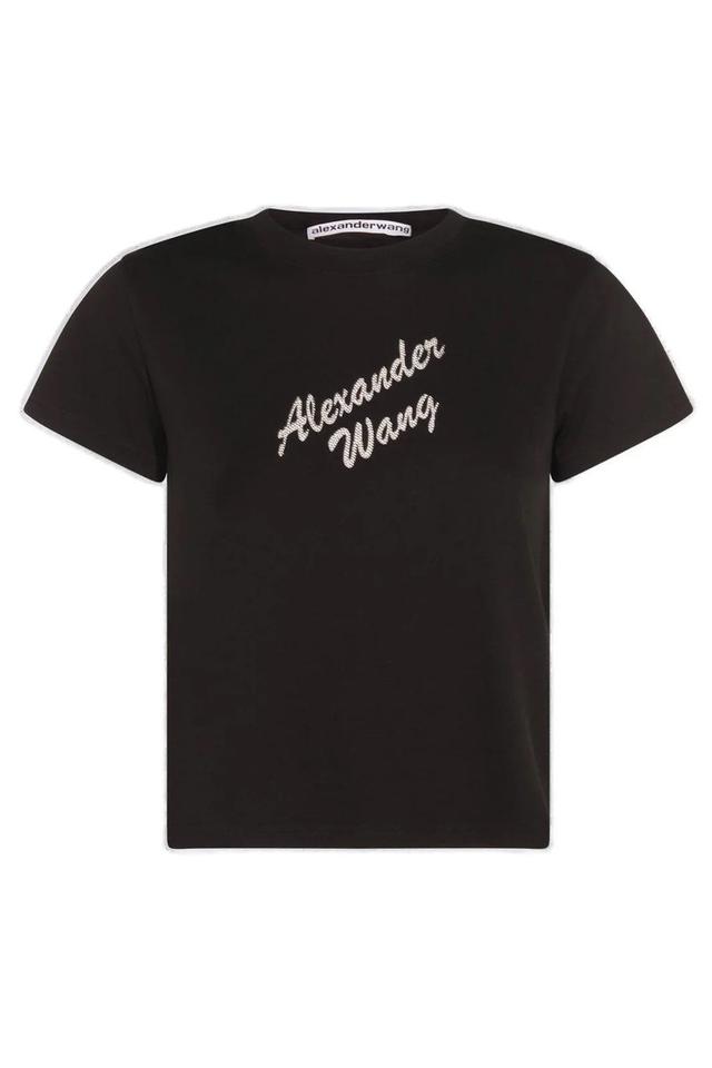 Alexander Wang Shrunken Tee W/Hotfix Logo