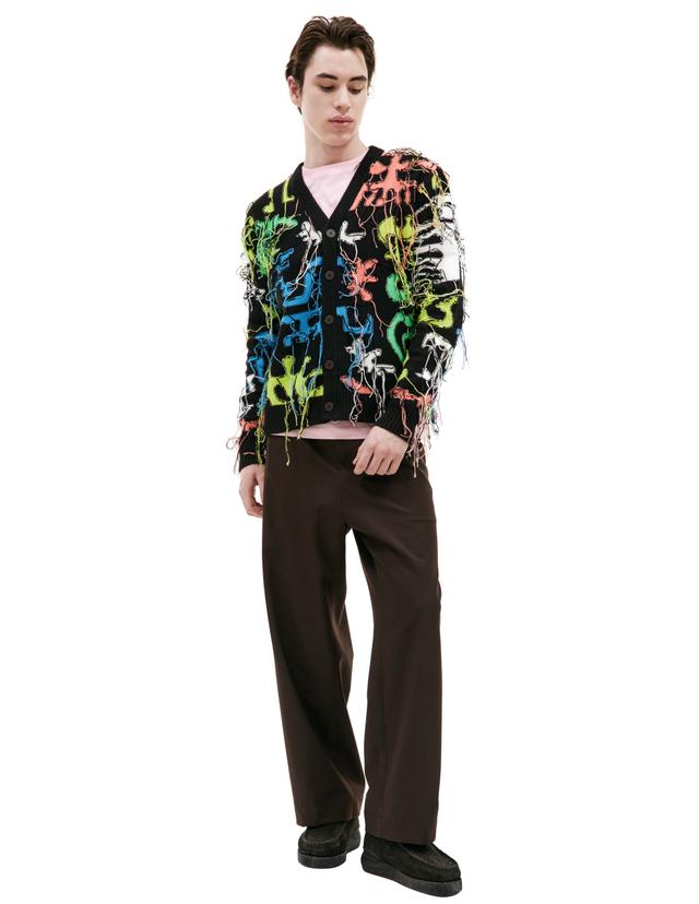 CHARLES JEFFREY LOVERBOY Intarsia knit cardigan