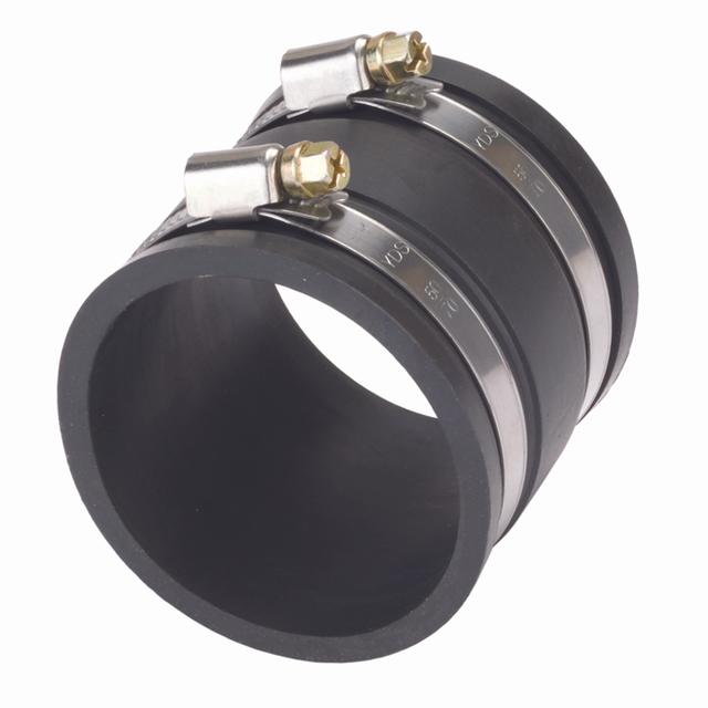 WoodRiver Dust Connection Dust Control Flex Cuff w/ Hose Clamps - 2-1/2" ID x 2-1/2" L