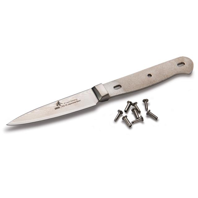 ZHEN Paring Knife for Peeling, Slicing and Coring - 7-11/16" - Damascus - Unfinished Kit