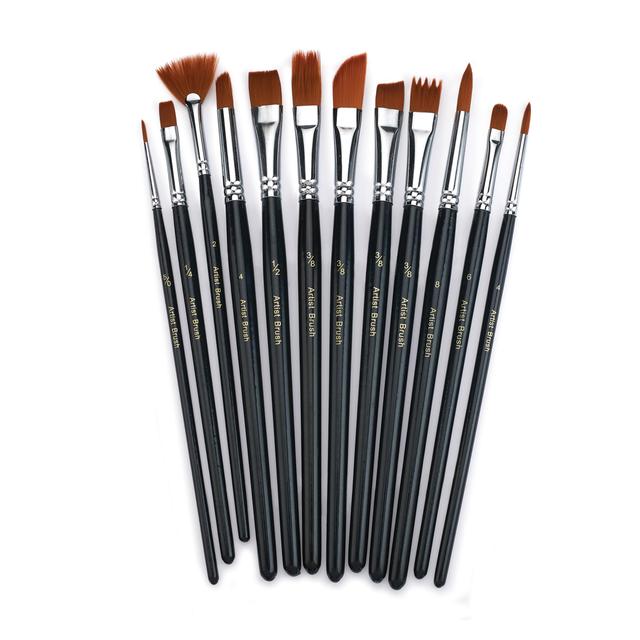 WoodRiver Hobby and Artist Brush Set - 12 Piece