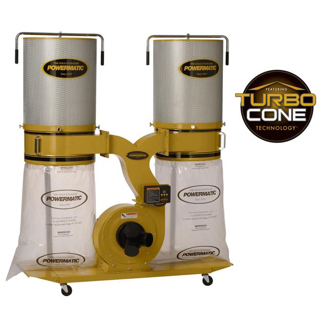 Powermatic TurboCone Dust Collector with 2-Micron Canister Kit - 3 HP 3 Ph 230/460V - PM1900TX-CK3