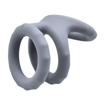 Adam's Silicone Ribbed Triple Ring Cage  by Adam & Eve