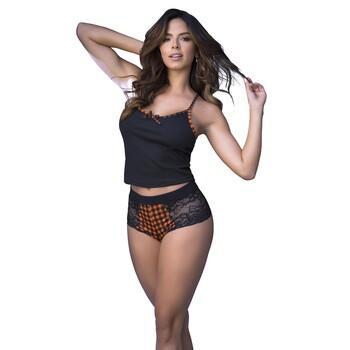 Halloween Racer Cami And Brazilian Short Set
