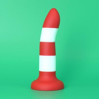 Candy Cane Dildo W/Suction Cup