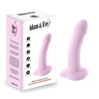 Adam & Eve Heart Throbber Liquid Silicone Vibrating G-Spot Dildo