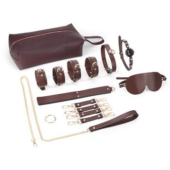 Adam & Eve Mahogany Desires Bondage Collection With Travel Case