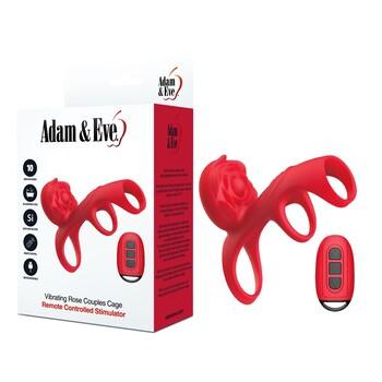 Adam & Eve Vibrating Rose Couples Cage