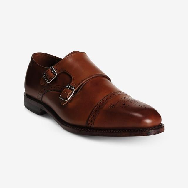 Men's Allen Edmonds St. John's Double Monk Strap Shoe in Chili Leather, size 13.0 D
