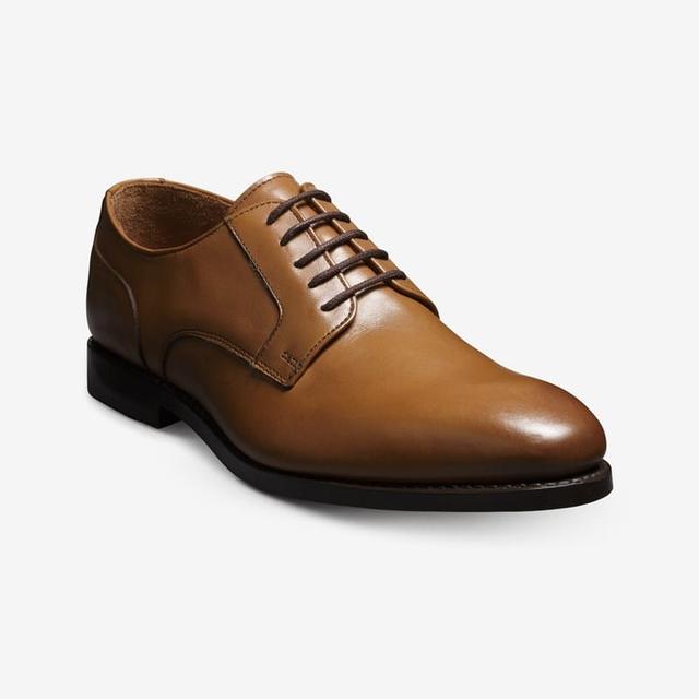 Men's Allen Edmonds Windsor Clean-Toe Derby Shoe in Walnut Leather, size 9.0 D
