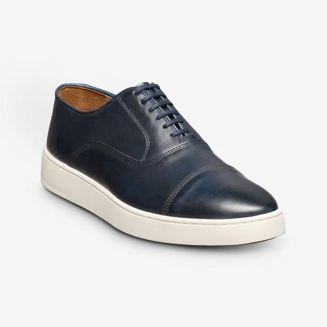 Men's Allen Edmonds Park Avenue 2.0 Oxford Dress Sneakers in Navy Leather, size 14.0 D