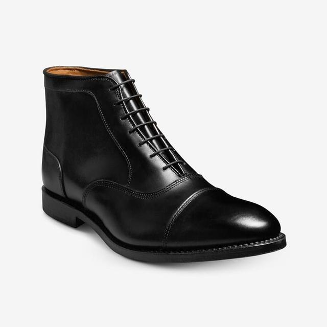 Allen Edmonds Park Avenue Cap-toe Oxford Dress Boot Boots in Black Leather, size 14.0 B