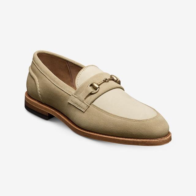 Allen Edmonds Randolph Bit Loafer in Bone Suede Mix, size 11.5 E