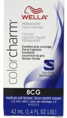 Wella Color Charm 8CG Permanent Hair Color - 1.4 oz Liquid for Gray Coverage