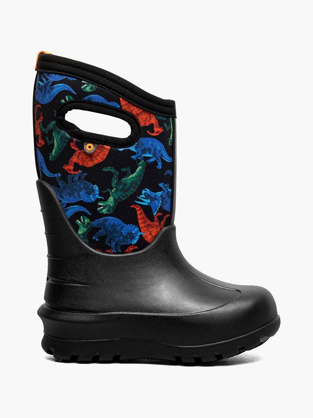 Bogs Boots Neo-Classic Real Dino Kids' 3 Season Boots Black Multi Size 5 Big Kid