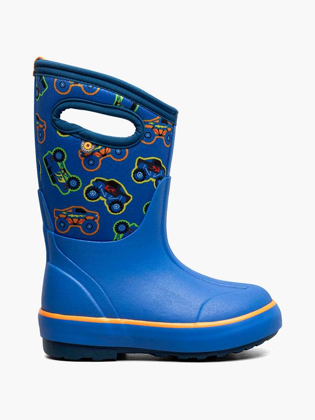 Bogs Boots Classic II Monster Trucks Kids' 3 Season Boots Blue Multi Size 7 Big Kid