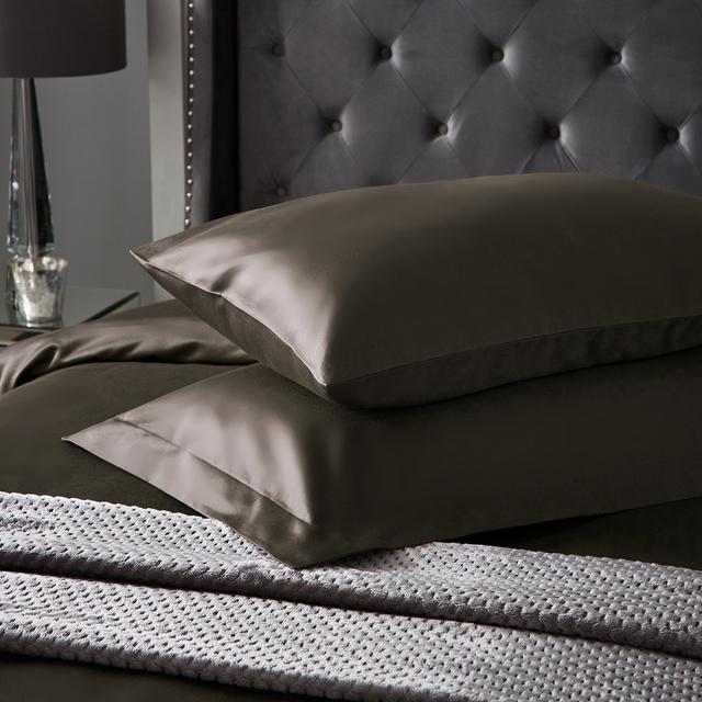 Hotel Living 1000TC Pair of Housewife Pillowcases Platinum