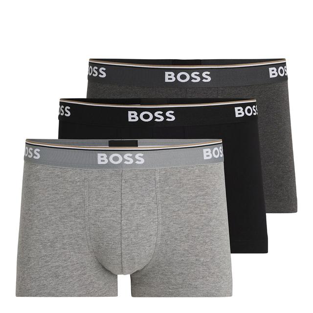 BOSS Grey 3 Pack Power Boxers - Size XL