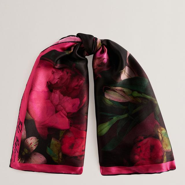Ted Baker Pink Printed Long Silk Scarf