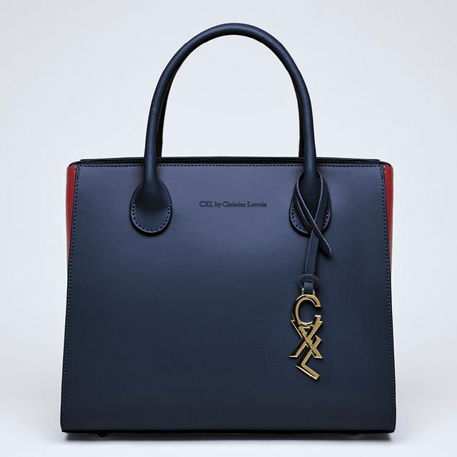 Christian Lacroix Leather handbag Montaigne Navy blue / Red