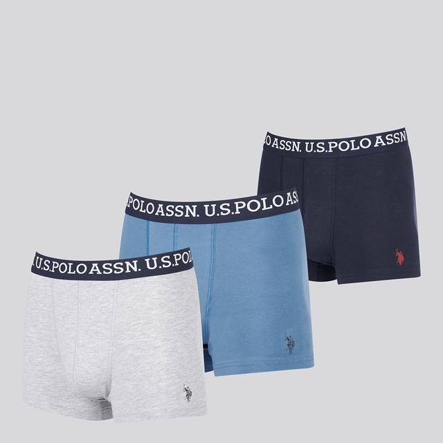 U.S. Polo Assn. Multi 3-Pack Branded Boxers - Size M