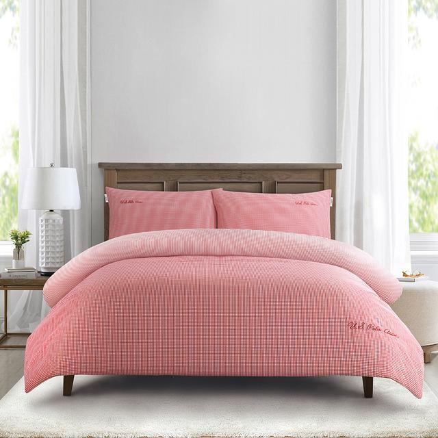 U.S. Polo Assn. Pure Cotton Check Duvet Set  Haute Red Superking