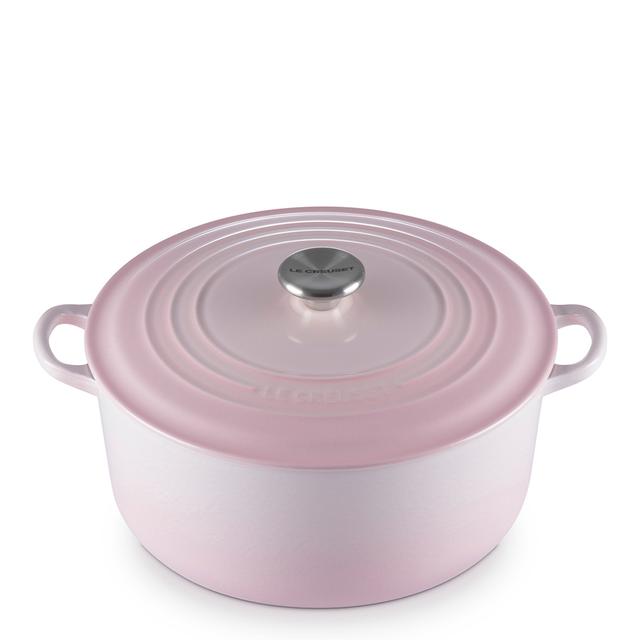 Le Creuset Shell Pink Classic Cast Iron Round Casserole 26cm