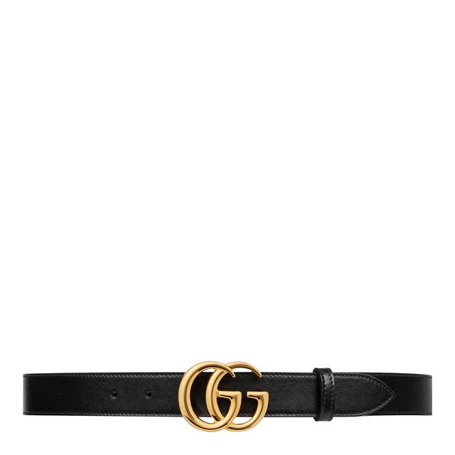 Gucci Black GG Marmont Belt - Size 70