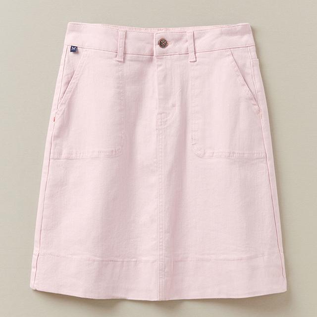 Crew Clothing Soft Pink Remy Denim Skirt - Size 8