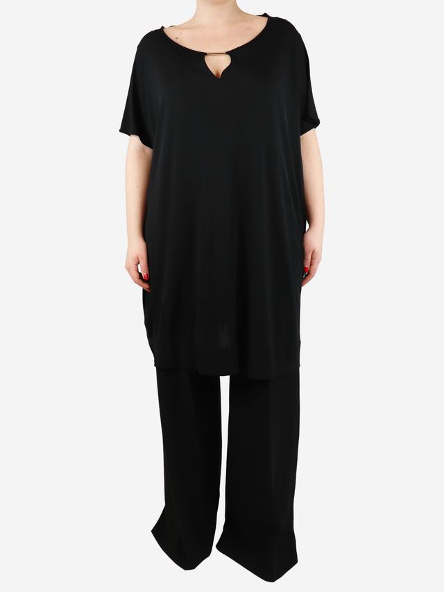 Pre-Loved Diane Von Furstenberg Black mini slip dress - Size M