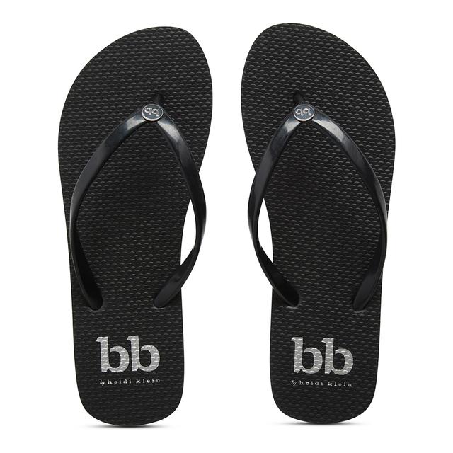 Heidi Klein Black Eva Flip-Flops - Size 7