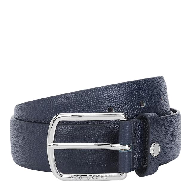 Ted Baker Navy Textured Leather Belt - Size 32