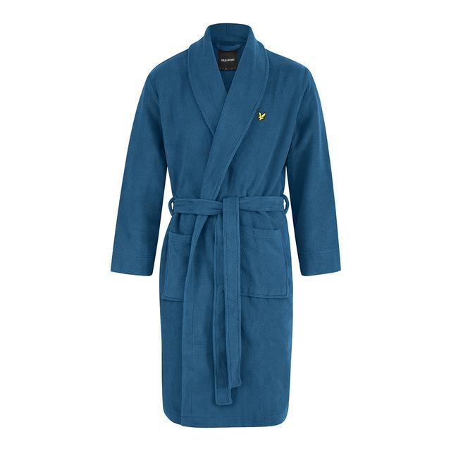 Lyle & Scott Lucas Sailor Blue Bathrobe - Size XXL