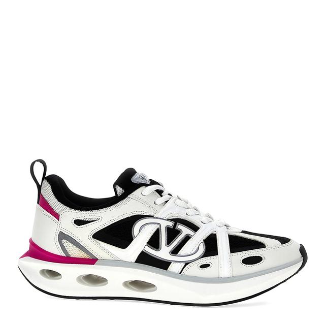 White Black & Pink V Logo Easy Jog Sneakers