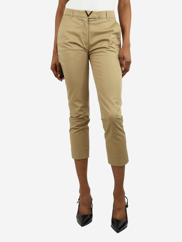 Pre-Loved Valentino Neutral cotton trousers - Size 6