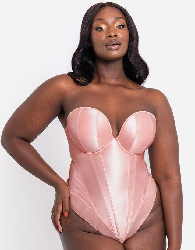 Scantilly Scantilly Classique Plunge Strapless Padded Body Powdery Pink - Size 30E