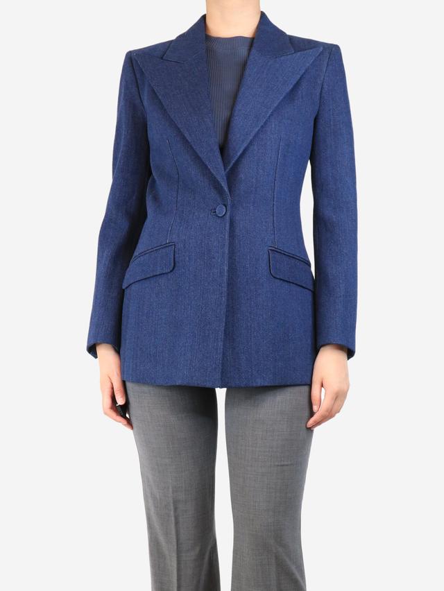 Pre-Loved Gabriela Hearst Blue denim single-button blazer - Size 8