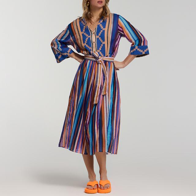 Devotion Blue Poisses Dress - Size S