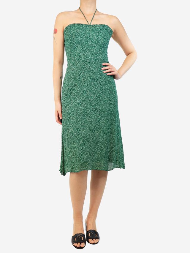 Pre-Loved Reformation Green halterneck dress - Size 14