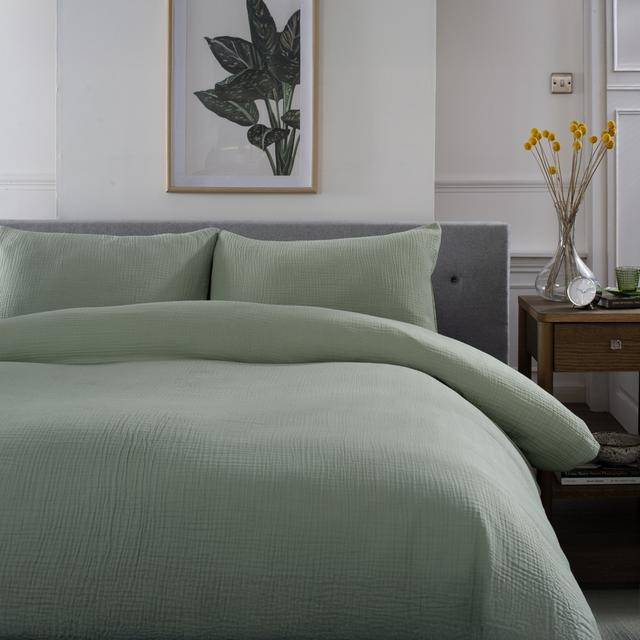 St Quentin 100% Cotton  Duvet Bedding Set Green Double