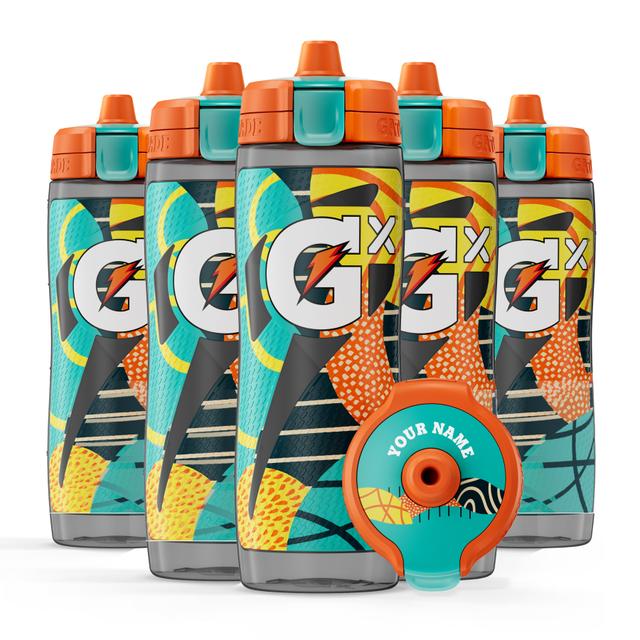 20+ Gx Shadow Patterned Water Bottles, 30oz, Green