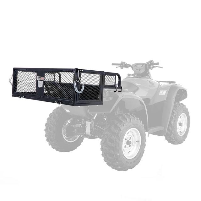 Universal Steel ATV Rear Rack Drop Basket with Tailgate by Black Widow ATVDB-TG-1205
