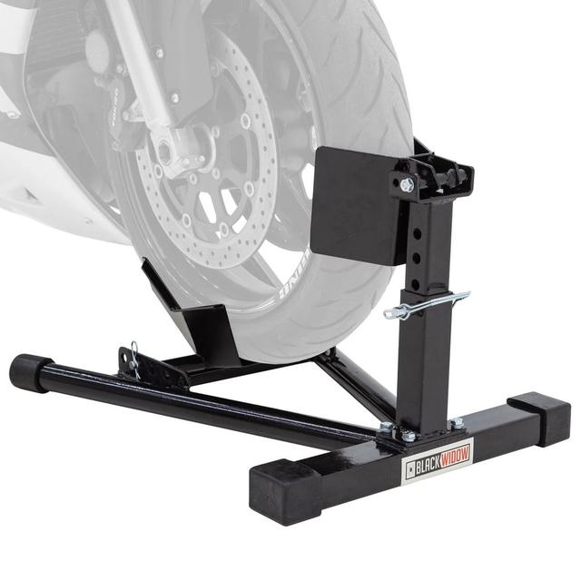 2-Piece Steel Motorcycle Wheel Chock by Black Widow BW-CH-DX2-V2