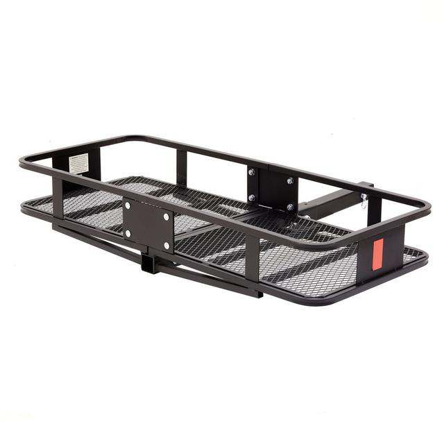 500 lb Capacity, 48" Steel Basket Folding Cargo Carrier Hitch-Mounted by Elevate Outdoor, CCB-F48