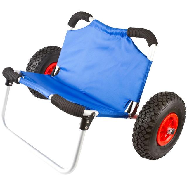 Hybrid Wide Hull Kayak and Canoe Dolly Cart with Seat by Elevate Outdoor KC-DOLLY-SEAT